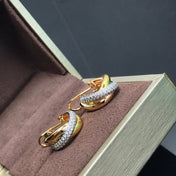 TRINITY PINK GOLD DIAMOND GOLD EARRINGS