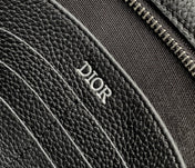 CLUTCH 27 BAG IN BLACK CALFSKIN EMBOSSED LOGO